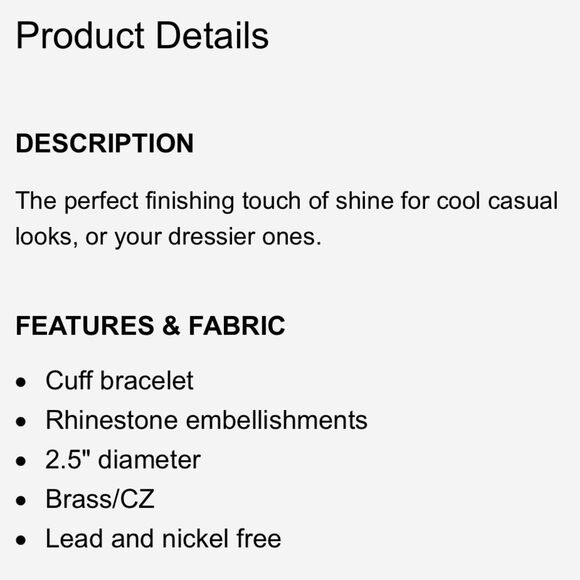 Gold baguette cuff bracelet - Picture 5 of 5